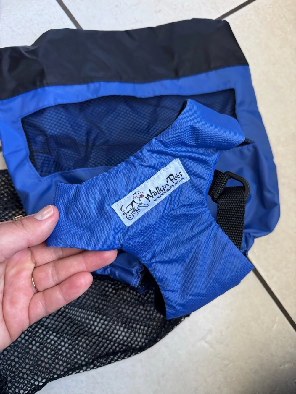Drag Bag Rear Support for Dogs — Blue